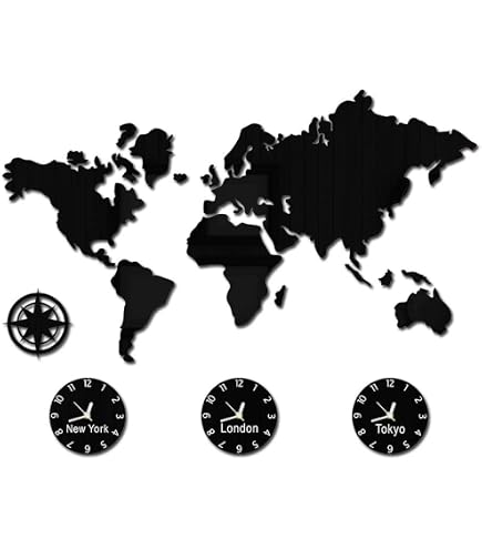 SEIKO 24 Inch Classic Six City World Time Wall Clock : Amazon.sg: Home